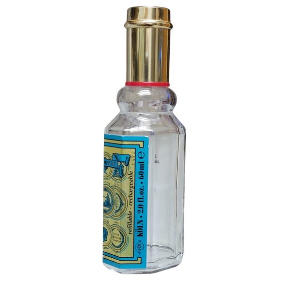 Echt‎ Kolnisch Wasser No 4711 Spray Cologne Empty Bottle 2.0 fl oz Blue Gold - Picture 4 of 7